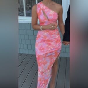 Majorelle Dorothea Gown in Pink Watercolor